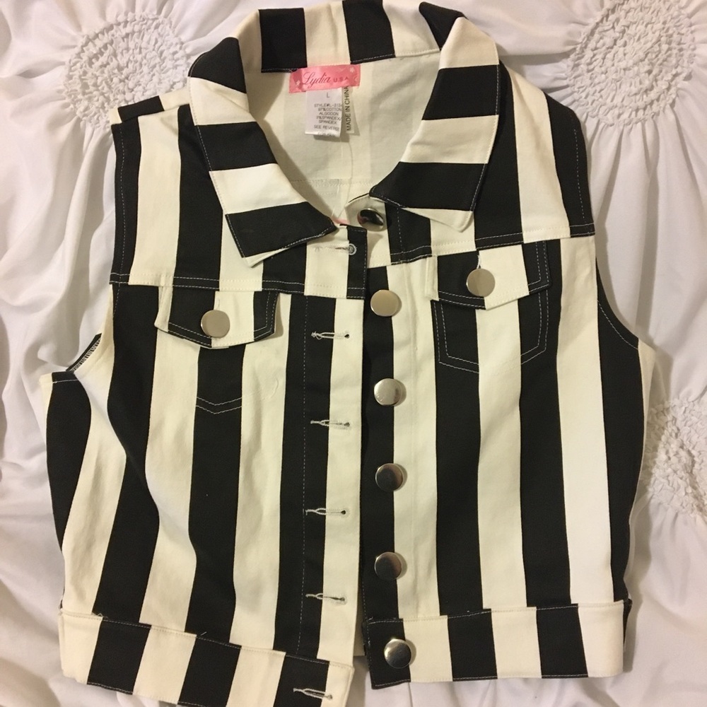 Sourpuss striped vest